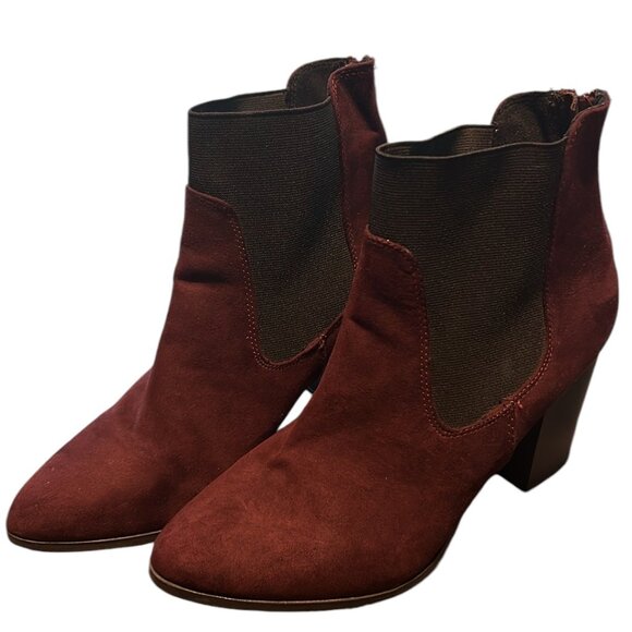 ATTENTION WOMEN SHOES MAN MADE MATERIALS COLOR BURGUNDY - Picture 4 of 12